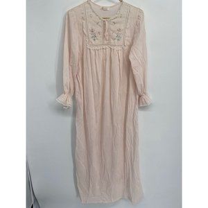 Barbizon Vintage Lace and Embroidered Pajama Gown